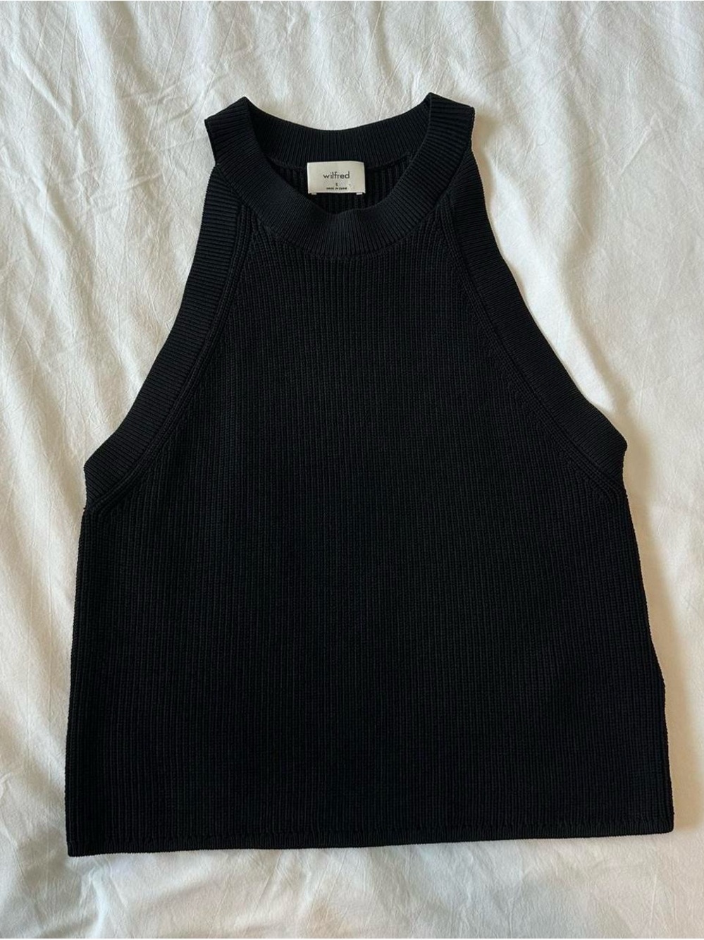 ARITZIA BLACK HALTER TOP